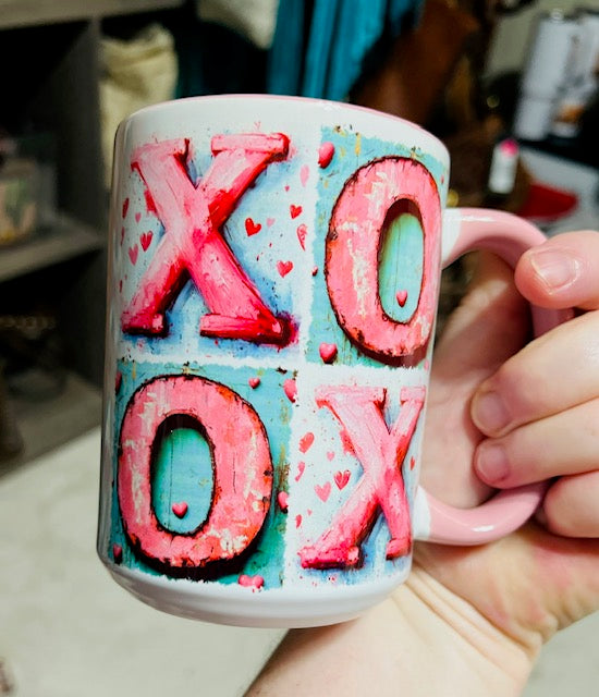 Pink XOXO Sweetheart Mug 15 oz Cedar Hill Country Market