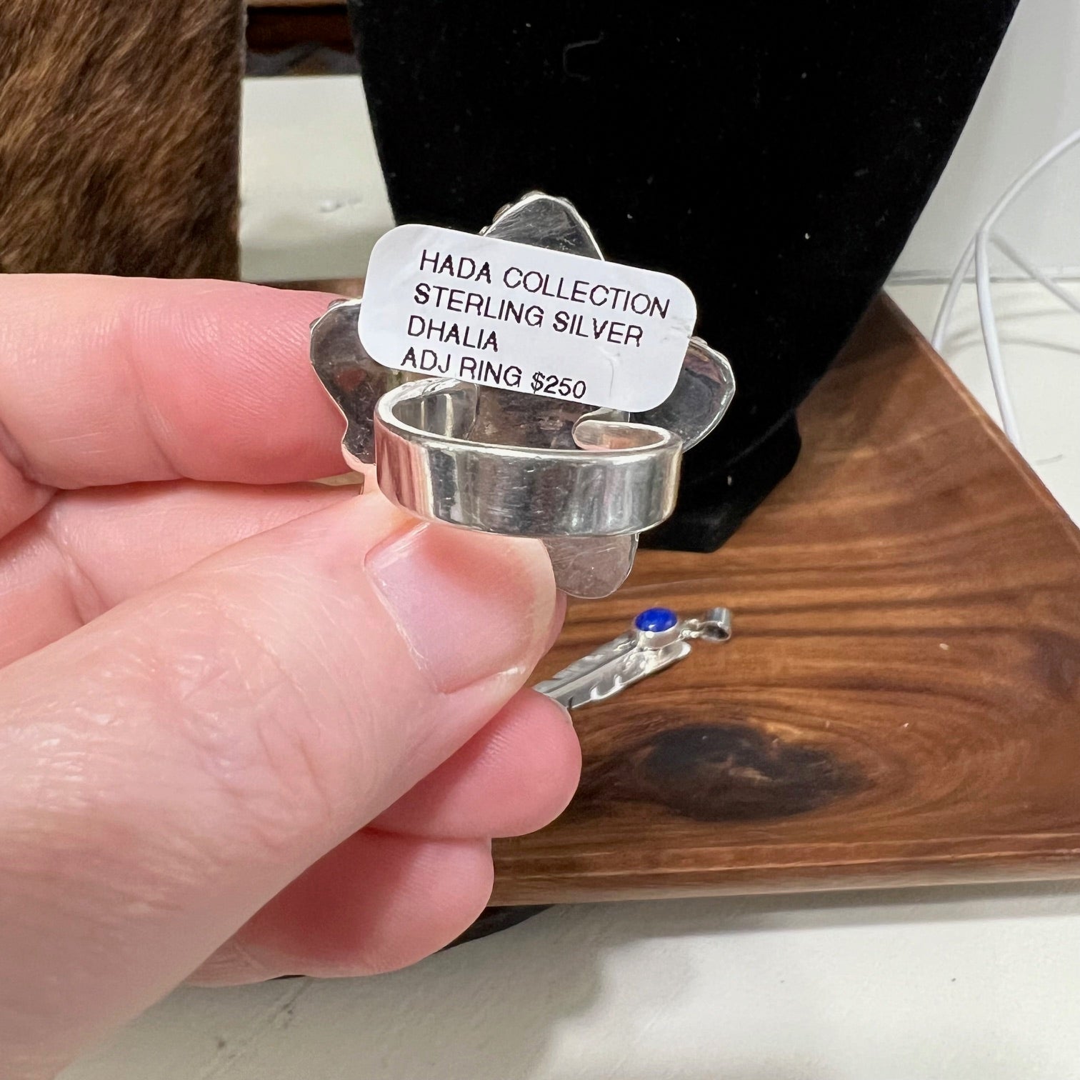 Dhalia Compressed Stone HaDa Collection Sterling Silver Western Star Ring Cedar Hill Country Market