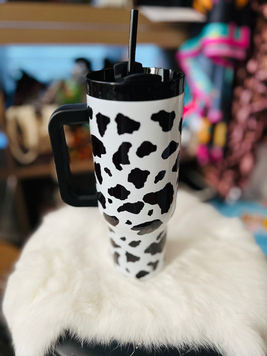 Cow Print 40 oz Tumbler - Double Insulated 2232