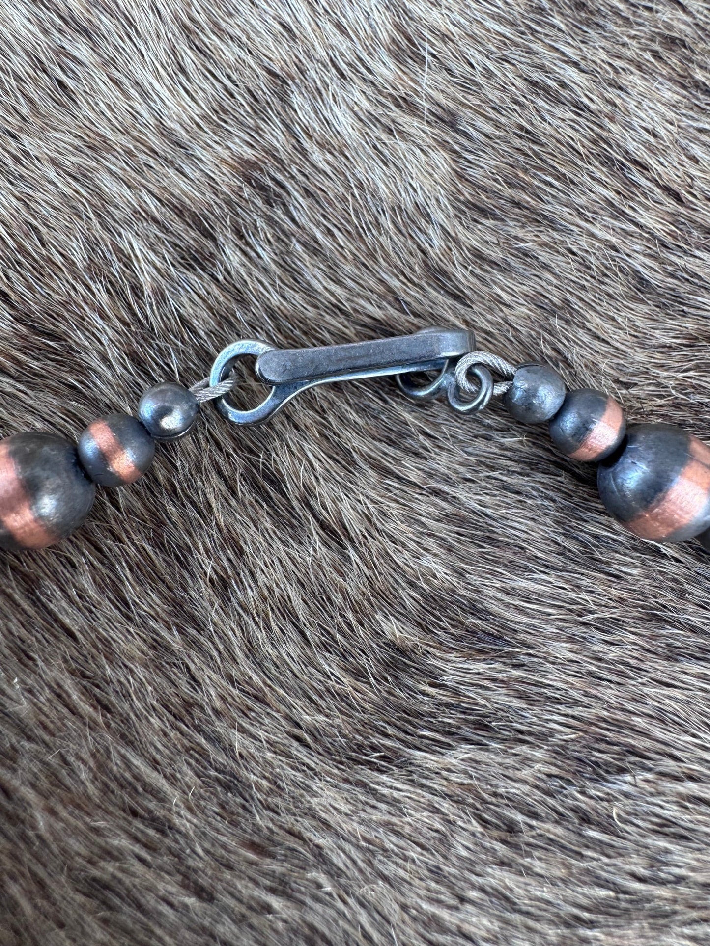 Handcrafted Copper Seed Bead Collection 3-6mm Beaded Necklace 16" Nizhoni Traders LLC