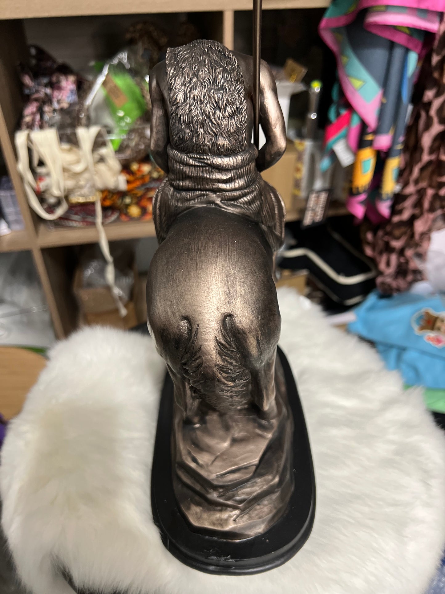 End of the Trial - Native American Indian Heritage Sculpture Horse Statue 0156