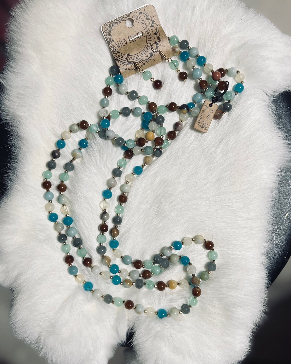 Semi-Precious Stone Necklace Set