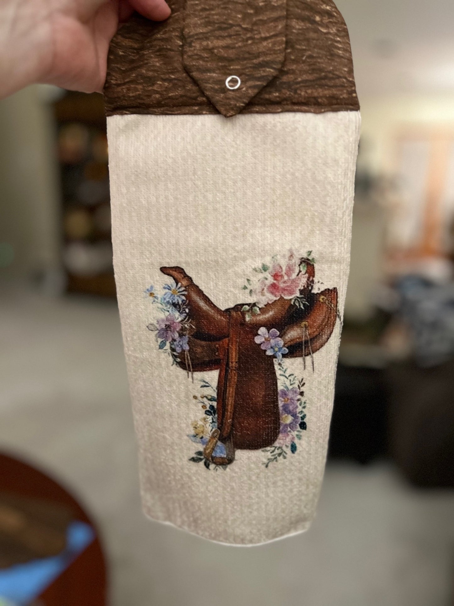 Assorted Kitchen Farmhouse Towels with Snap Closure - Handmade