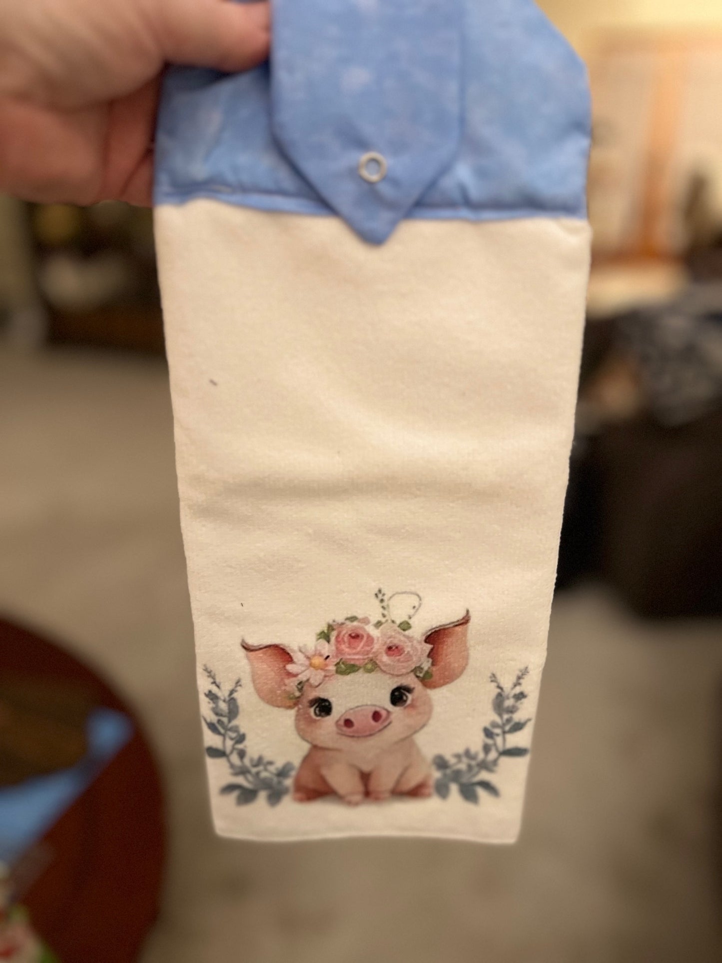 Assorted Kitchen Farmhouse Towels with Snap Closure - Handmade