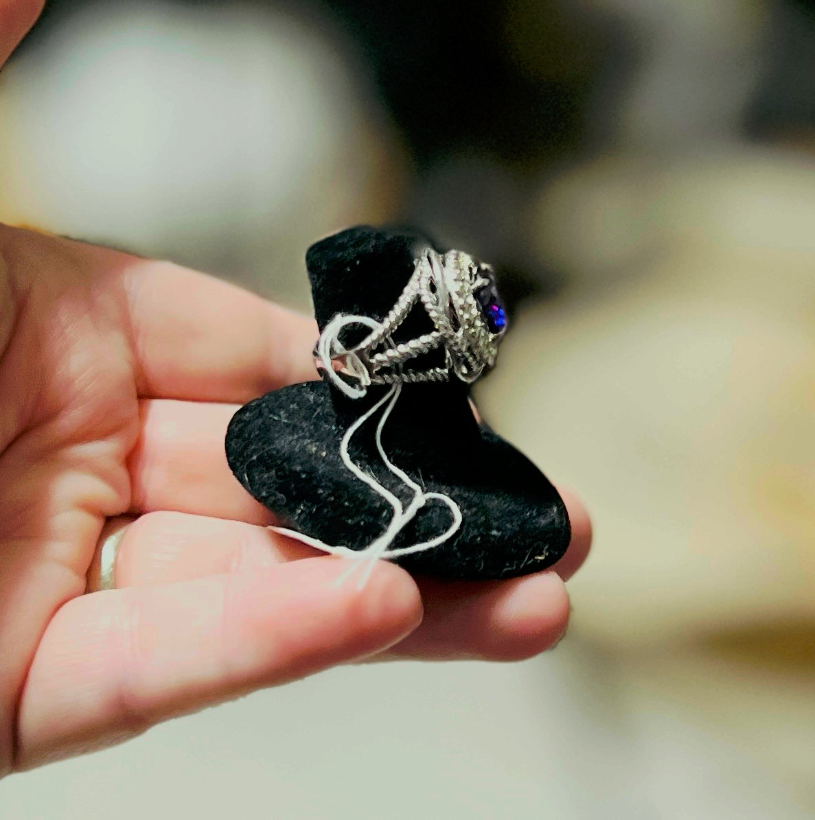 Purple Garnet Vintage Cocktail Ring