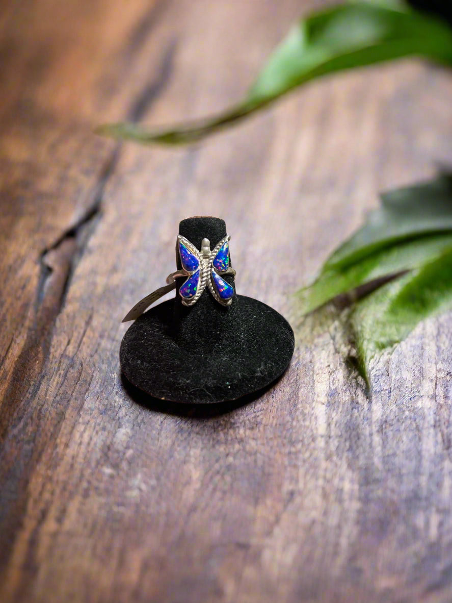 Artist - Joann Coceyate Zuni Handmade Butterfly Ring