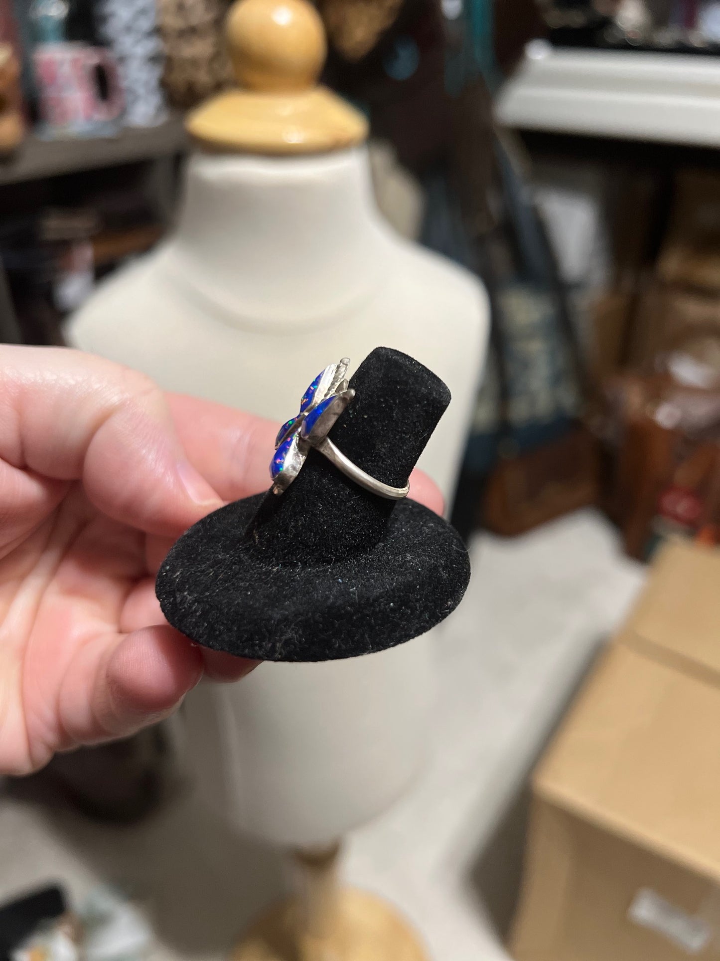 Artist - Joann Coceyate Zuni Handmade Butterfly Ring