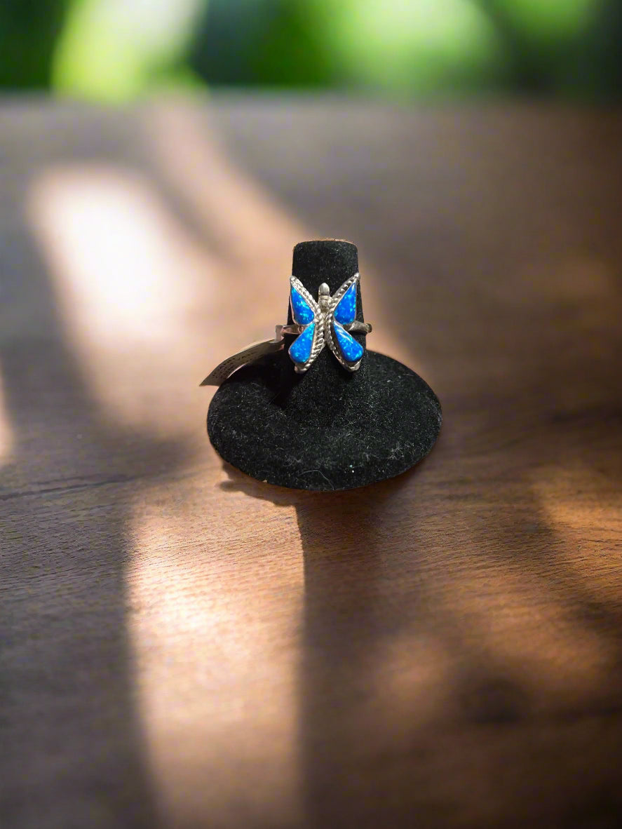 Artist - Joann Coceyate Zuni Handmade Butterfly Ring