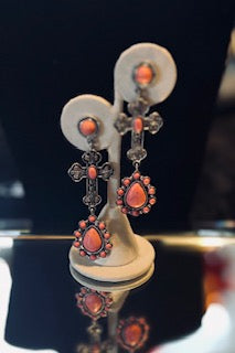 Cross and Concho studded Western Themed Earrings Cedar Hill Country Market