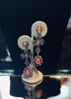 Cross and Concho studded Western Themed Earrings Cedar Hill Country Market