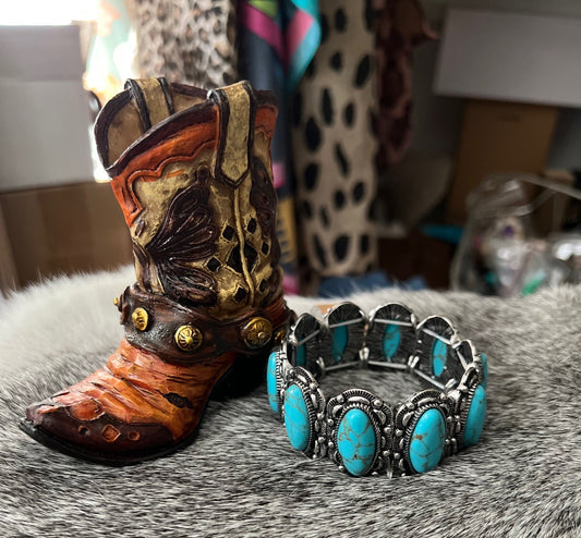 Runway Cowgirl Oval Stretch Bracelet - Multi 1269