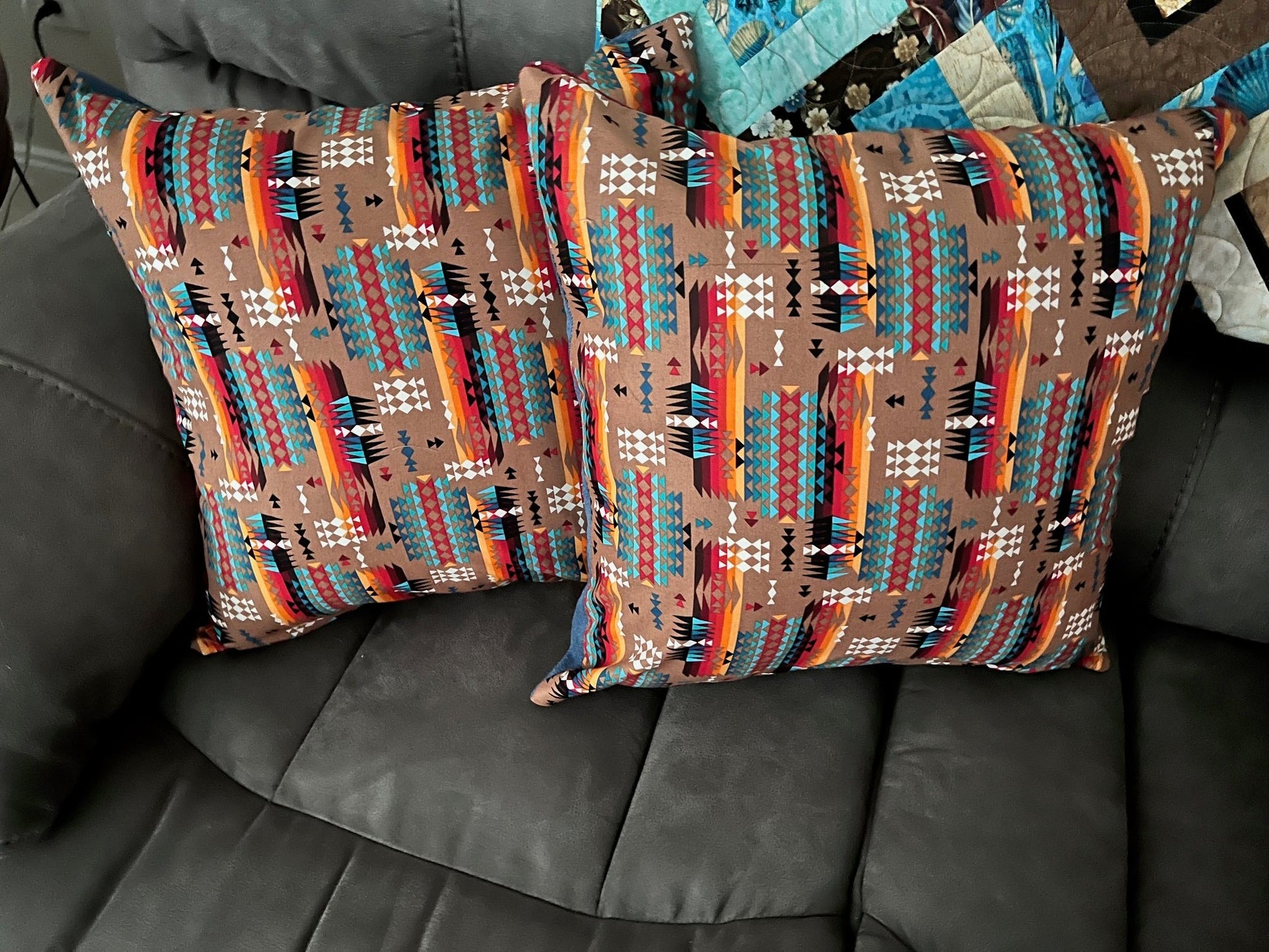 Brown Aztec Western Style Pillow 18 inch Covers CedarHill Country Market