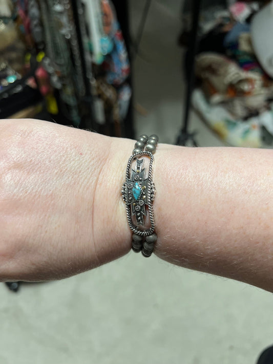 Aztec & Turquoise Stretch Braclet Cedar Hill Country Market