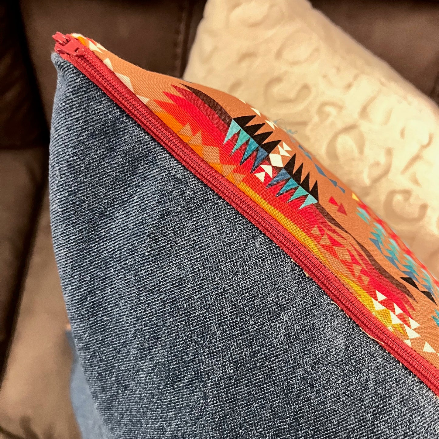 Copy of Feathers and Floral Western Style Pillow 18 inch Covers CedarHill Country Market