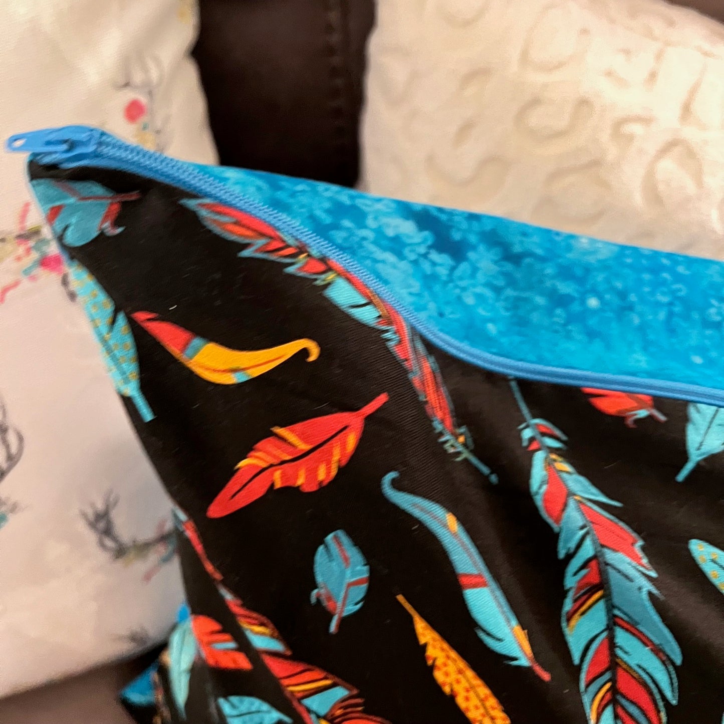 Feathers and Floral Western Style Pillow 18 inch Covers CedarHill Country Market