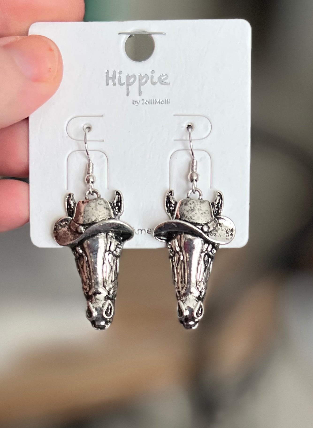 Horses and Cowboy Hat Earrings Cedar Hill Country Market