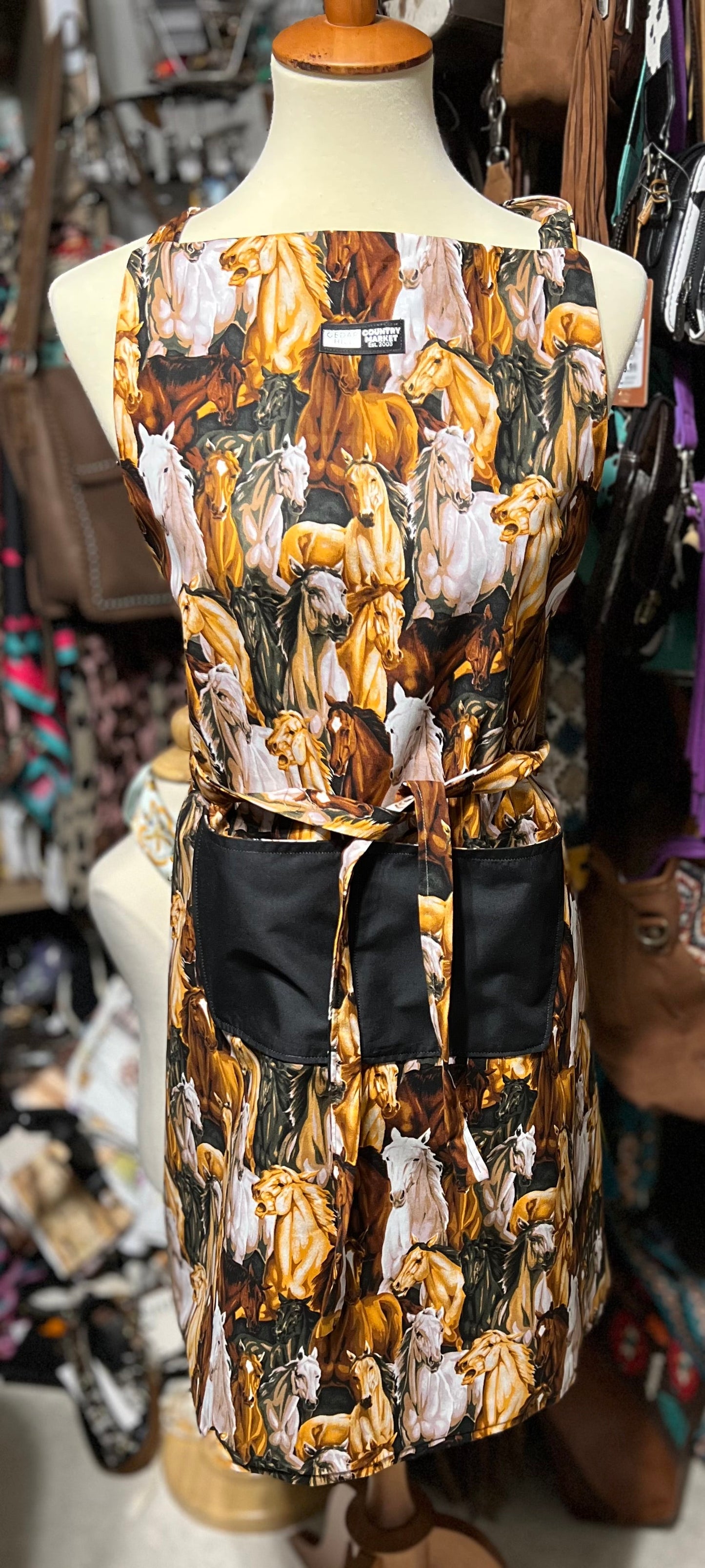 Western Inspired Handmade Kitchen Aprons - One size fits Cedar Hill Country Market
