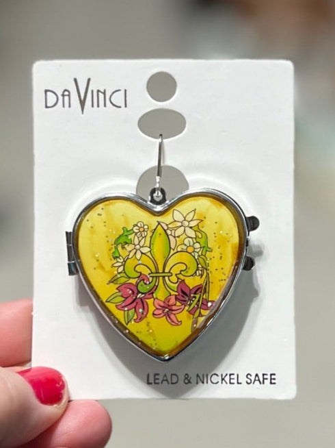 2 sided /Boho Hippie Love and Faith Mirror Locket Pendant - Multi Cedar Hill Country Market