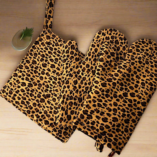 Leopard Oven Mitt Set Cedar Hill Country Market