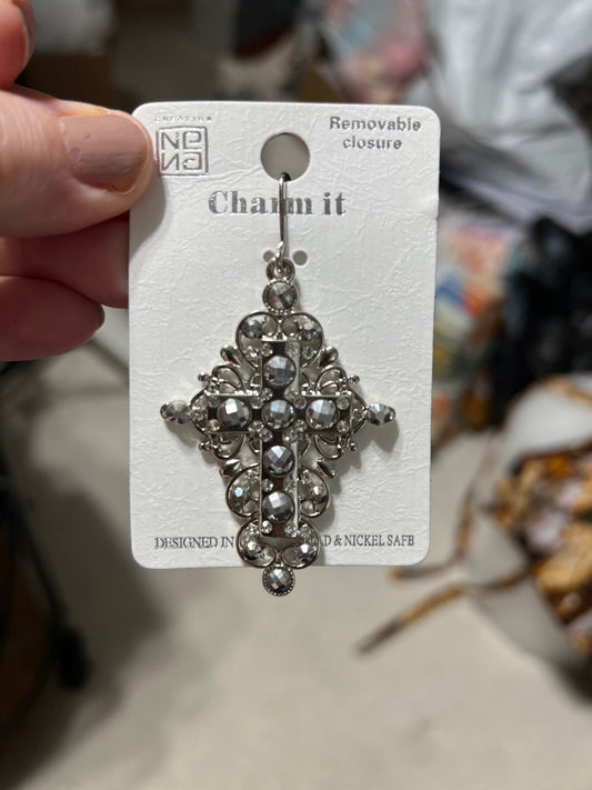 Silver Fashion Cross Pendant with Hook Style Clasp Cedar Hill Country Market