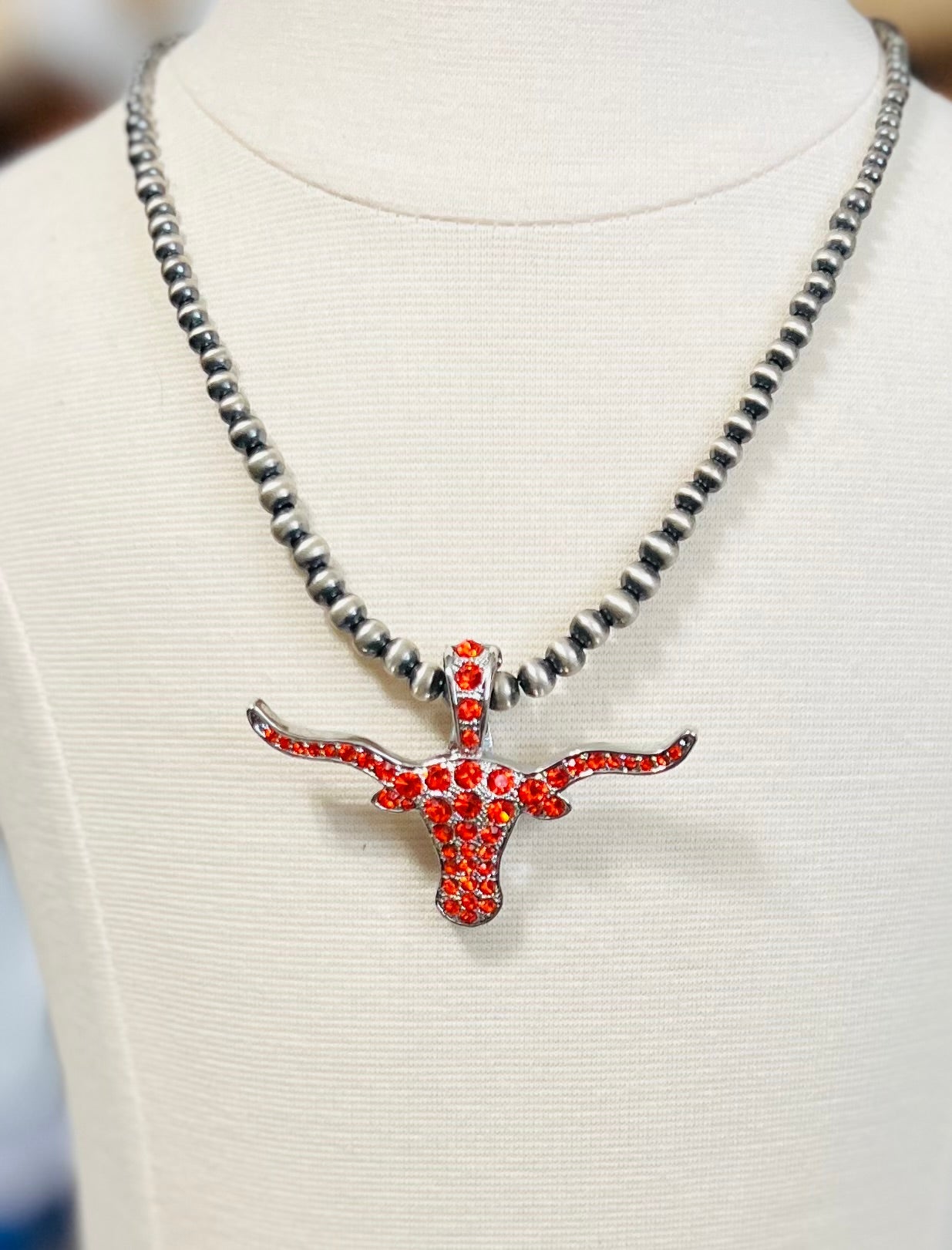 Orange Longhorn Pendant - 3 inch Cedar Hill Country Market