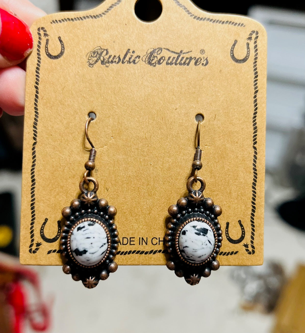 Western Vintage Dangle Earrings - Multi Cedar Hill Country Market
