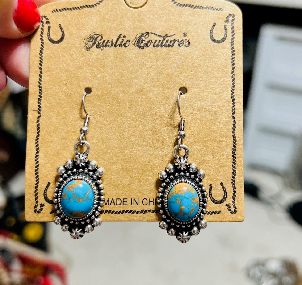 Western Vintage Dangle Earrings - Multi Cedar Hill Country Market