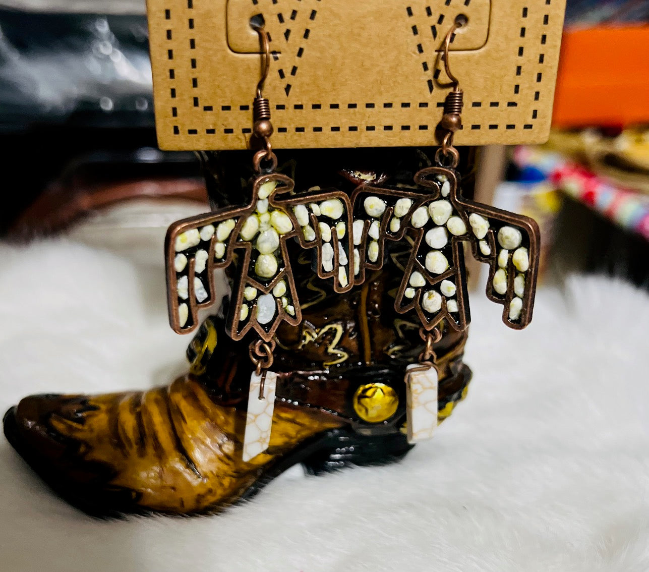 Beaded Thunderbird Earrings Cedar Hill Country Market