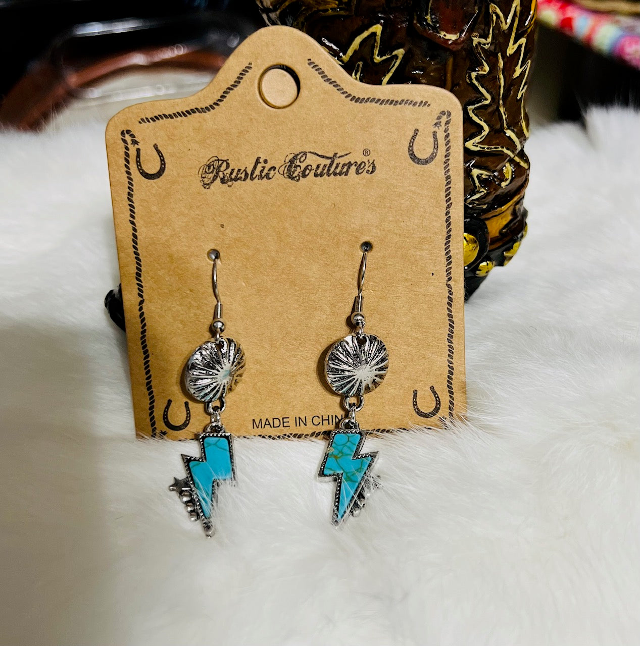 Lighting Bolt Dangle Earrings Cedar Hill Country Market