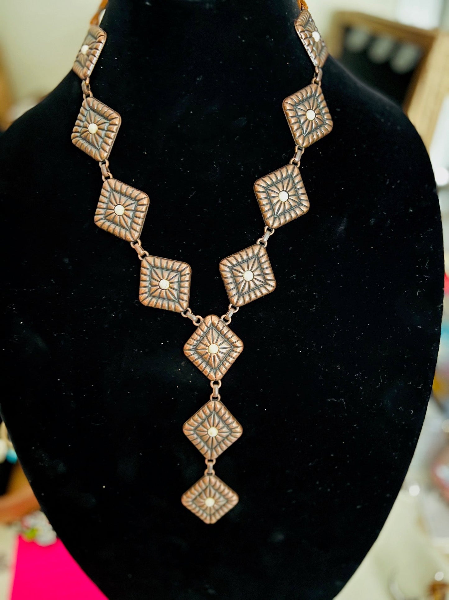Aztec Concho Lariat Inspired Necklace Cedar Hill Country Market