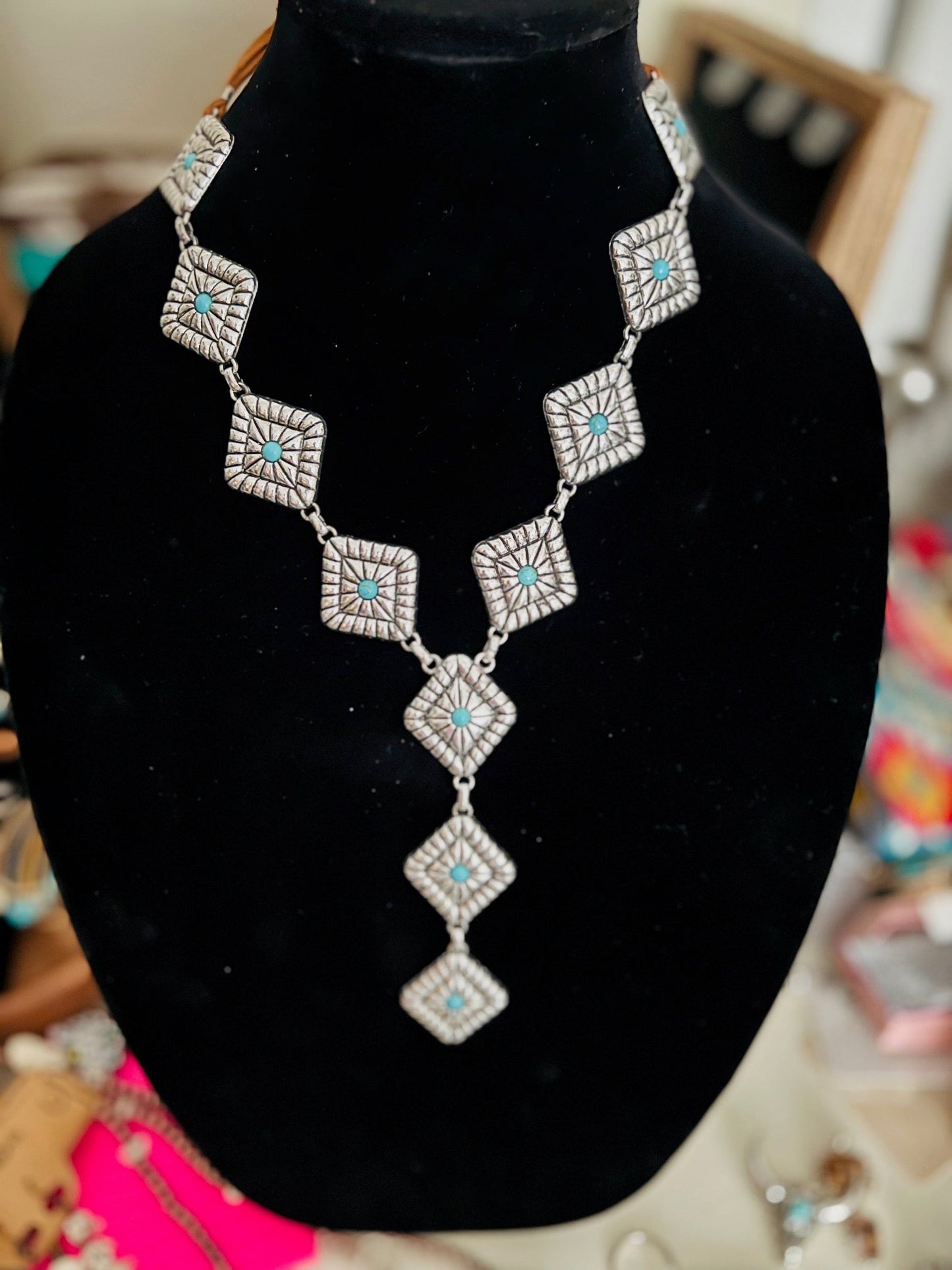 Aztec Concho Lariat Inspired Necklace Cedar Hill Country Market