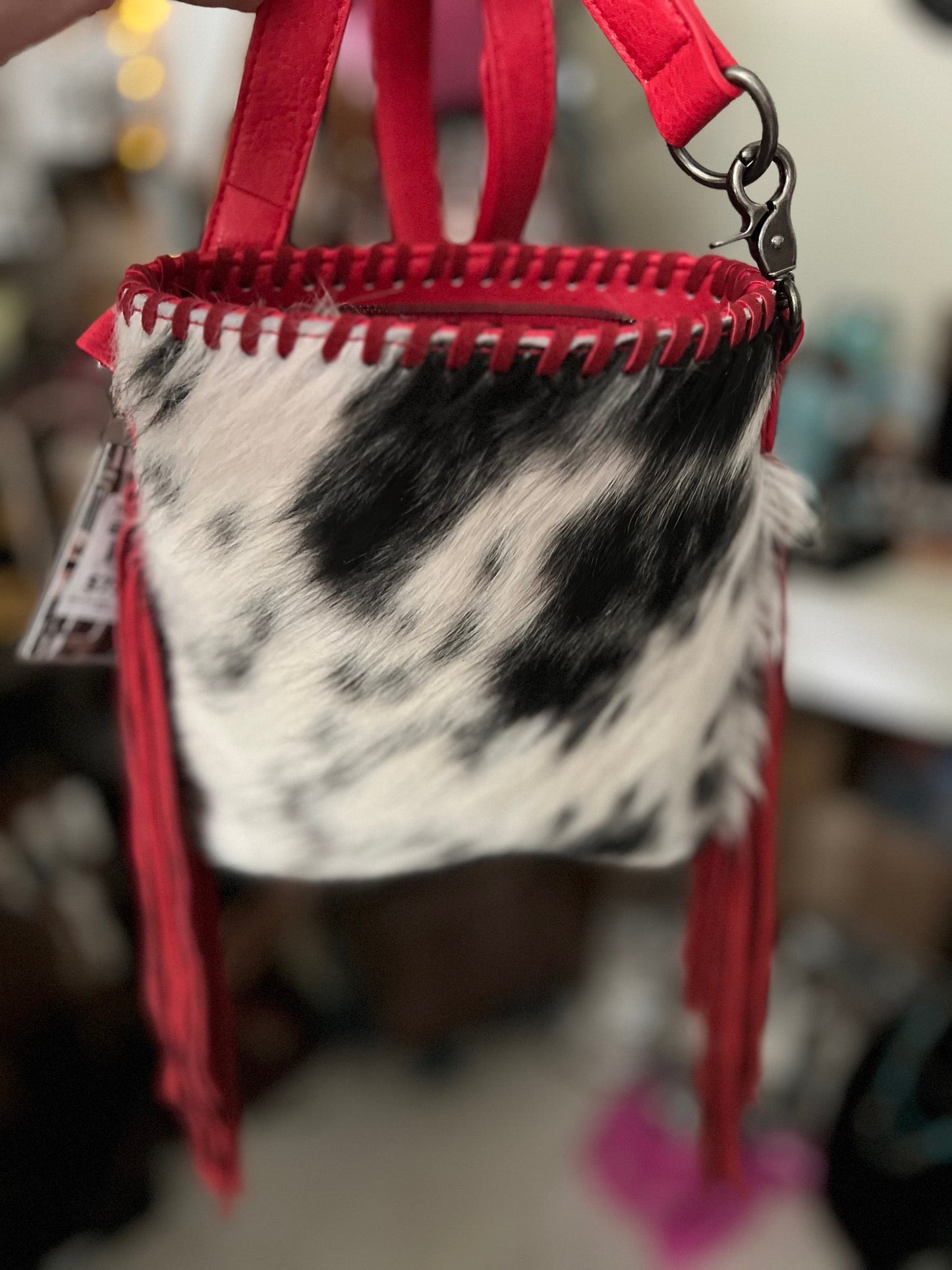 Wrangler Red Cowhide Leather Crossbody Cedar Hill Country Market