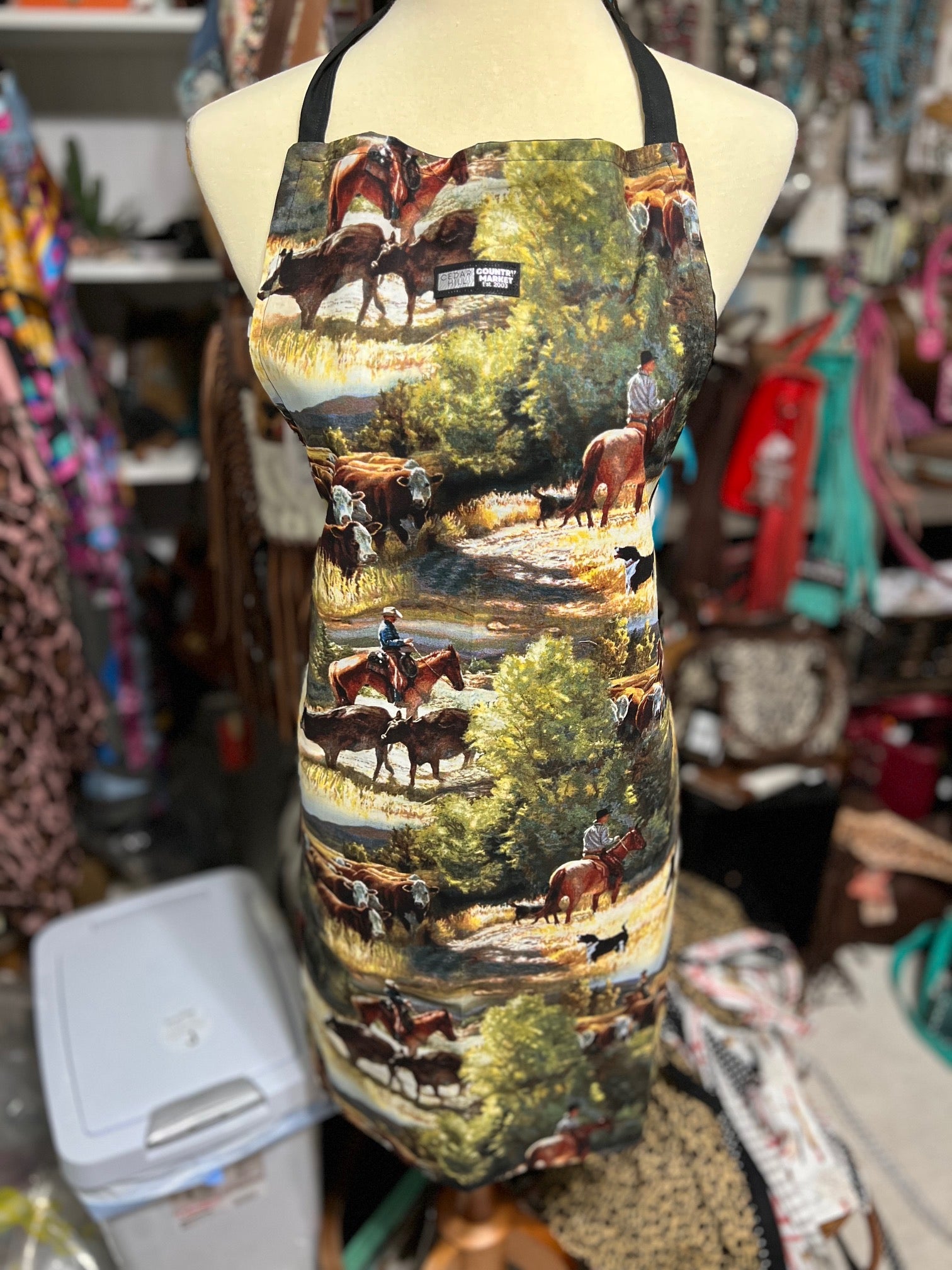 Western Inspired Handmade Kitchen Aprons - One size fits Cedar Hill Country Market
