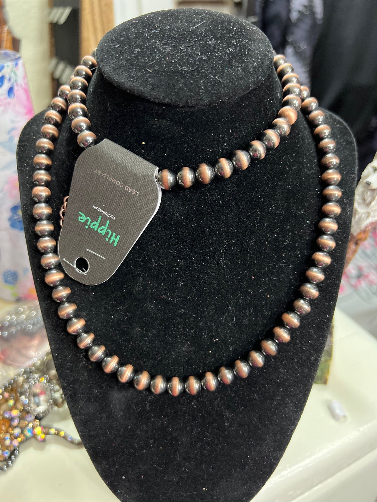 Copper Fashion Pearl Necklace - 28 inch Cedar Hill Country Market