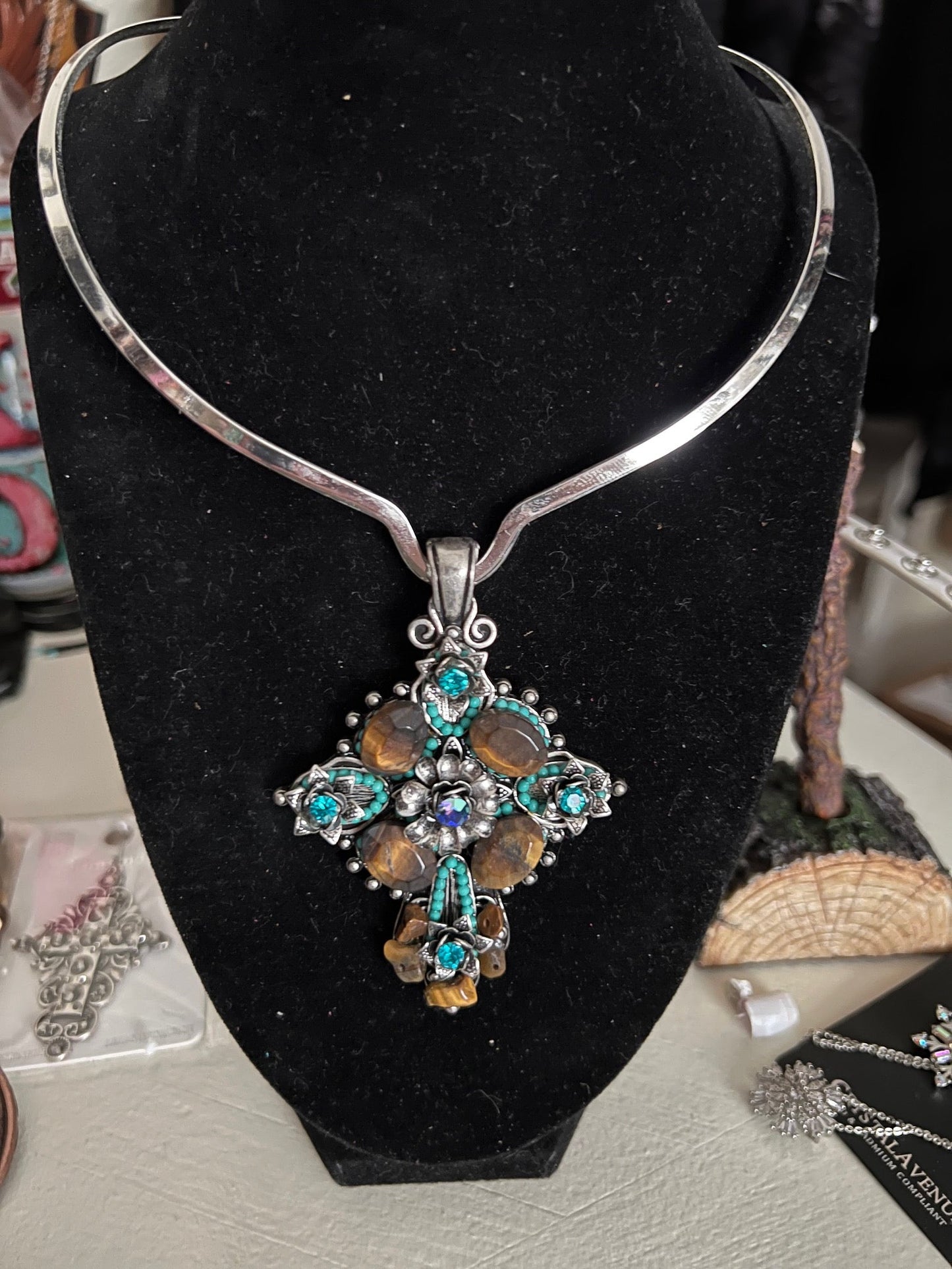 Chunky Fashion Turquoise Pendant Cedar Hill Country Market