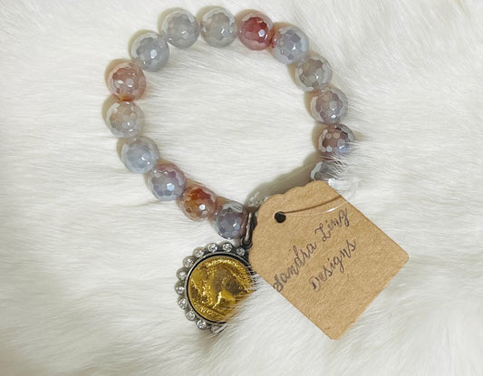 Sandra Ling - Buffalo Gold Coin Fashion Bracelet Cedar Hill Country Market