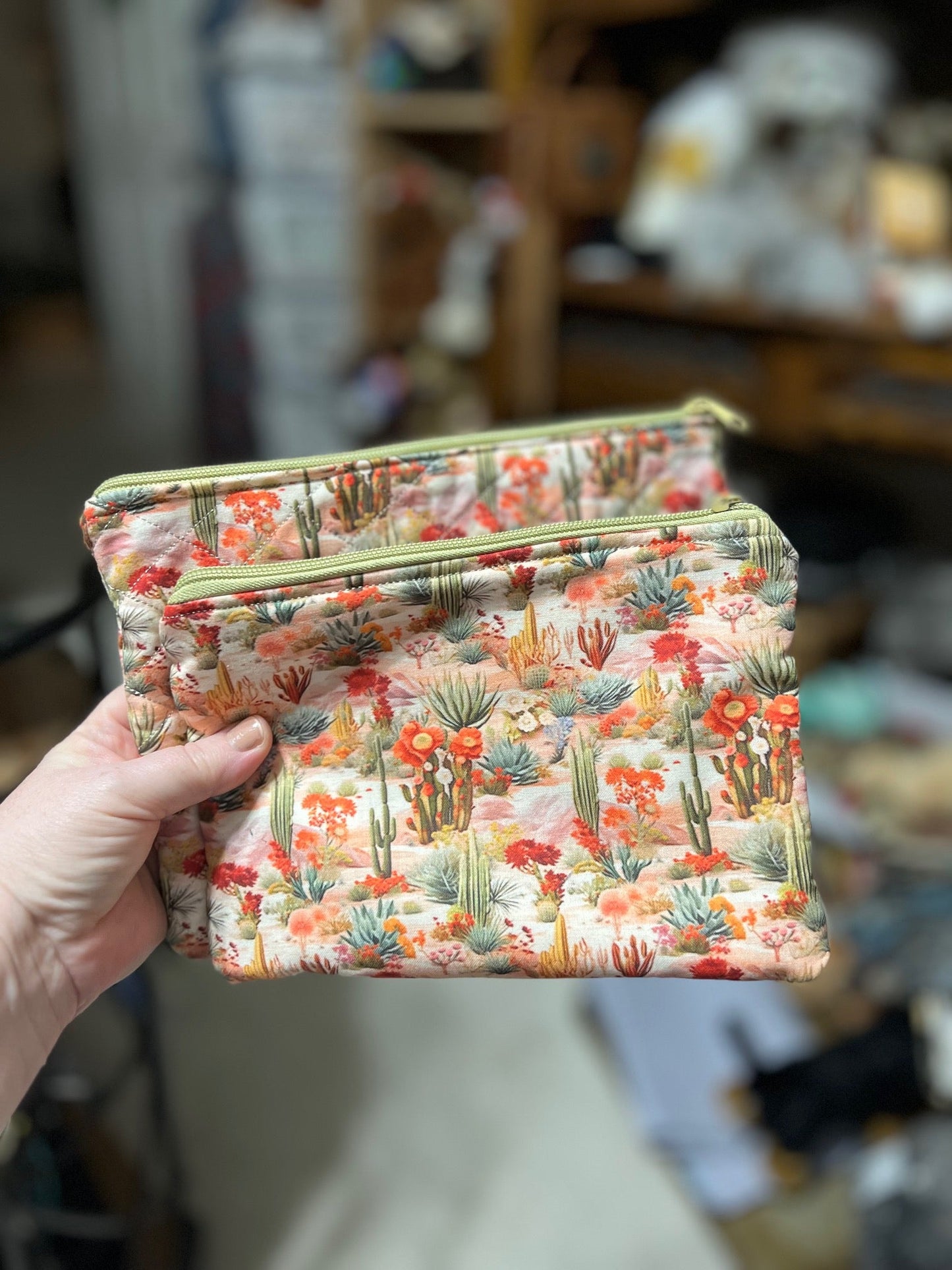 Cactus Dream Zipper Make Up Bag Cedar Hill Country Market