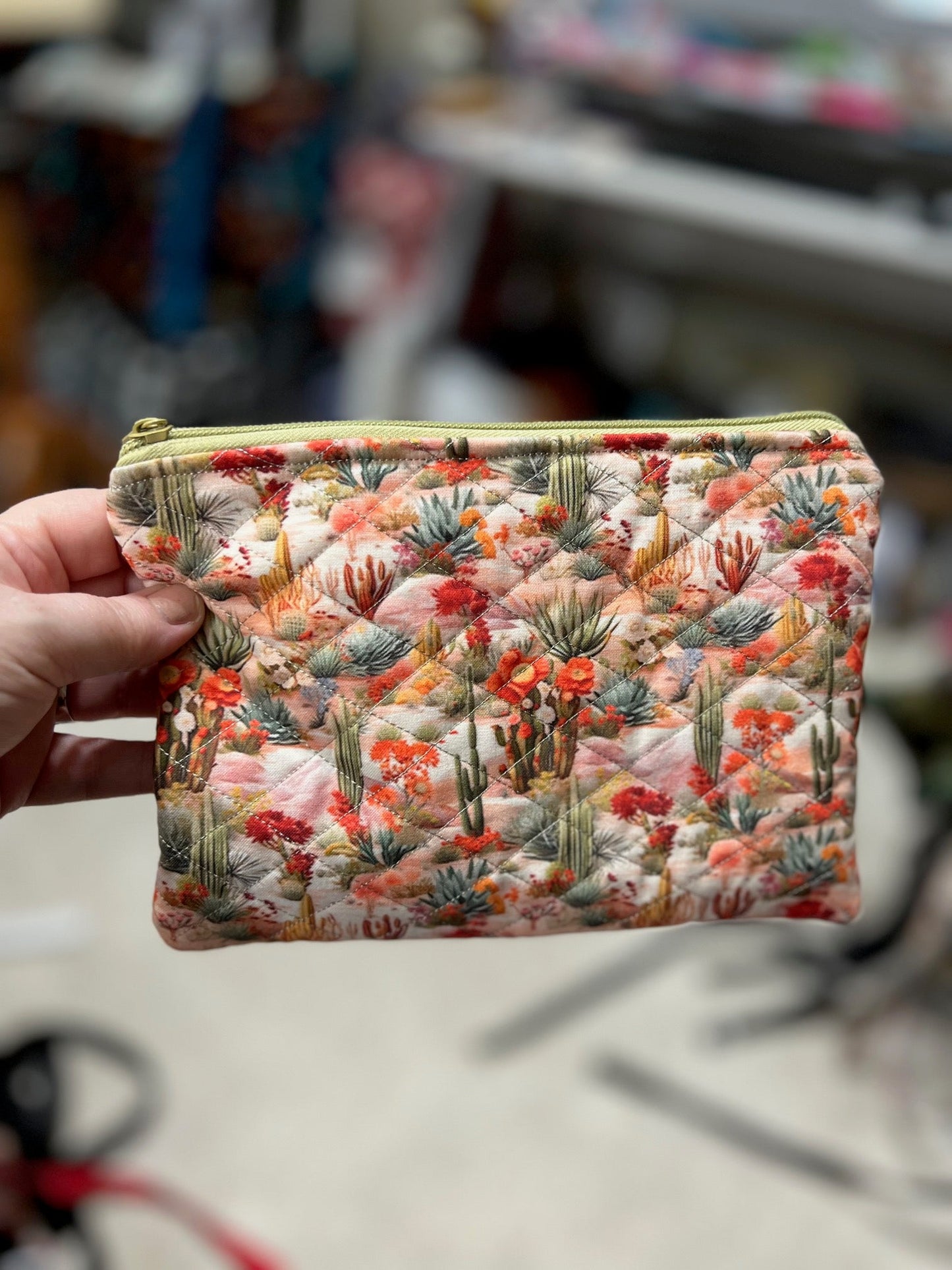 Cactus Dream Zipper Make Up Bag Cedar Hill Country Market