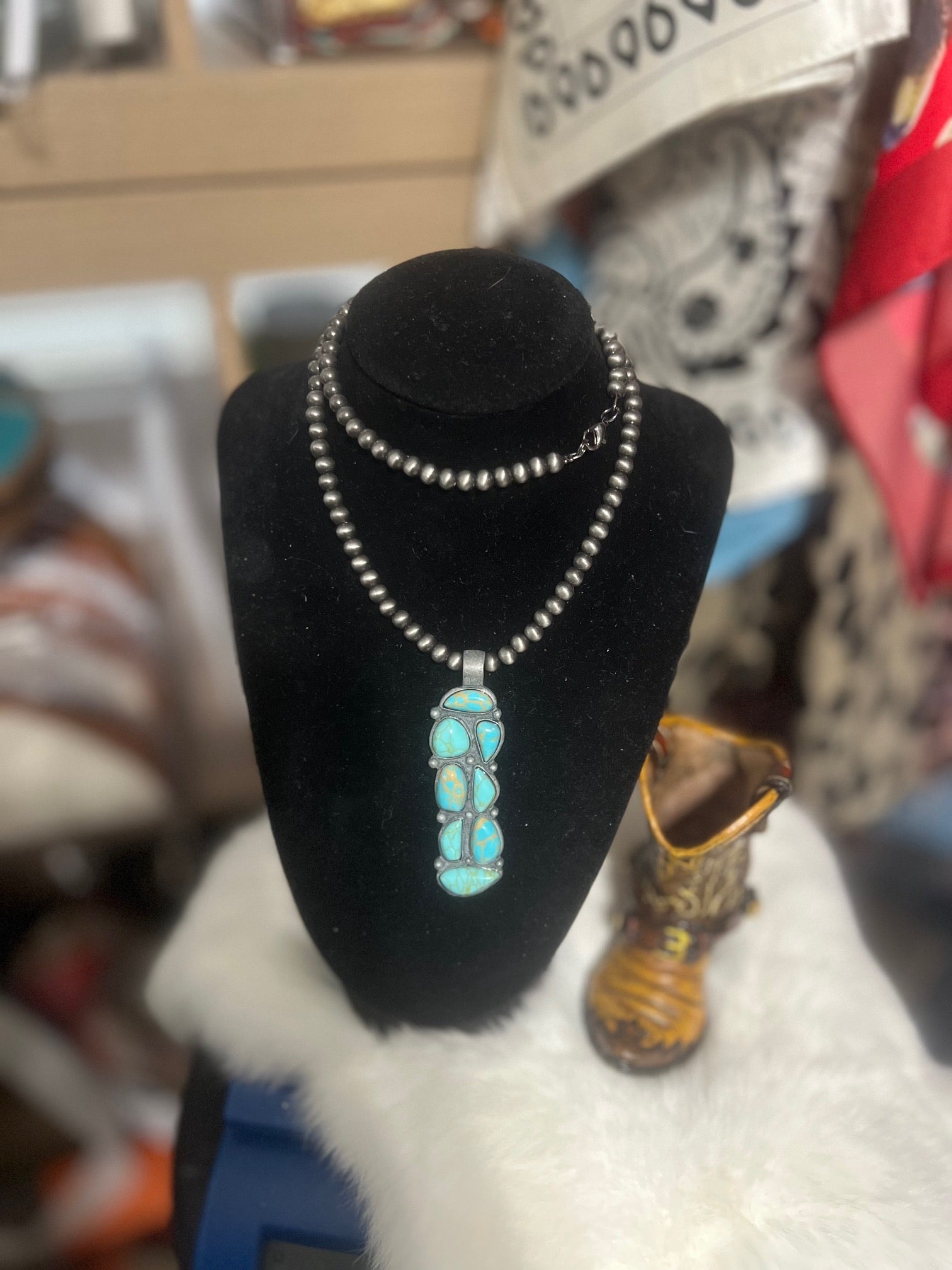 Fashion Stone Bar Necklace - 22 inch - Multi Cedar Hill Country Market