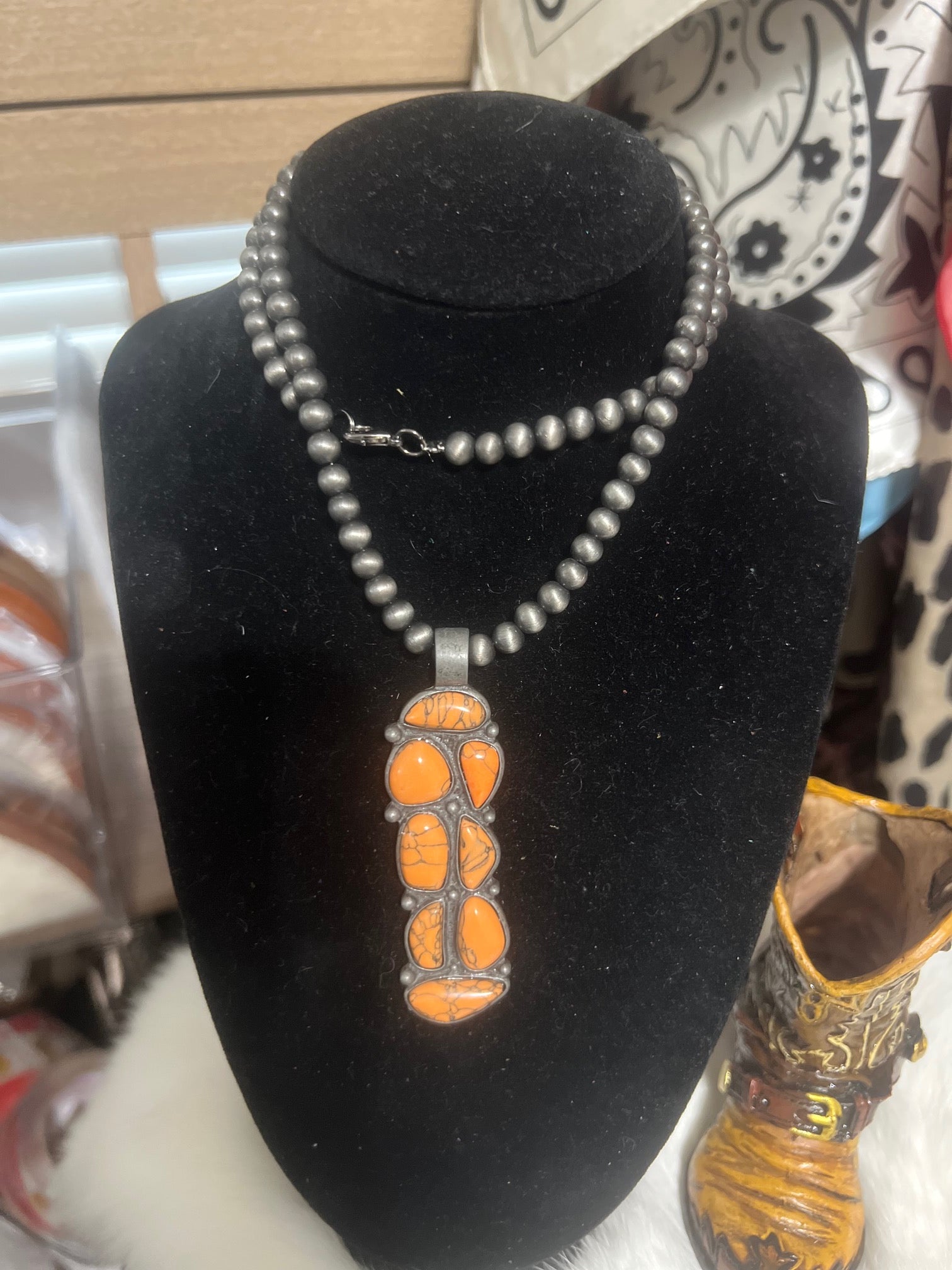 Fashion Stone Bar Necklace - 22 inch - Multi Cedar Hill Country Market