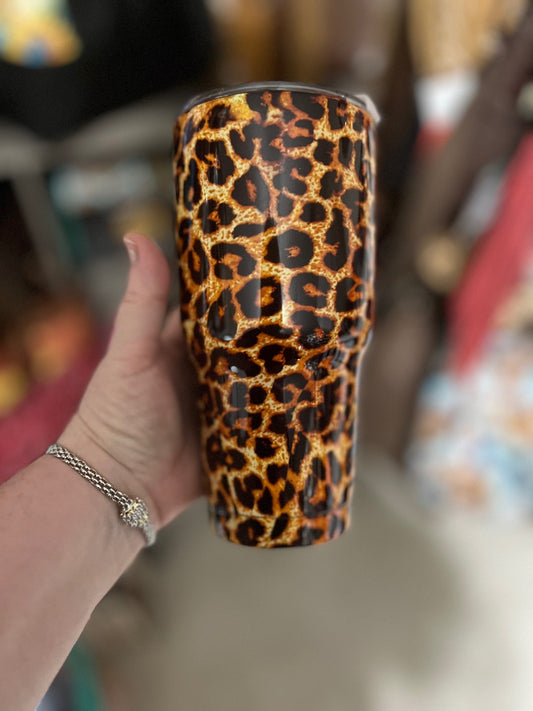 Leopard 22 oz Tumbler Cedar Hill Country Market