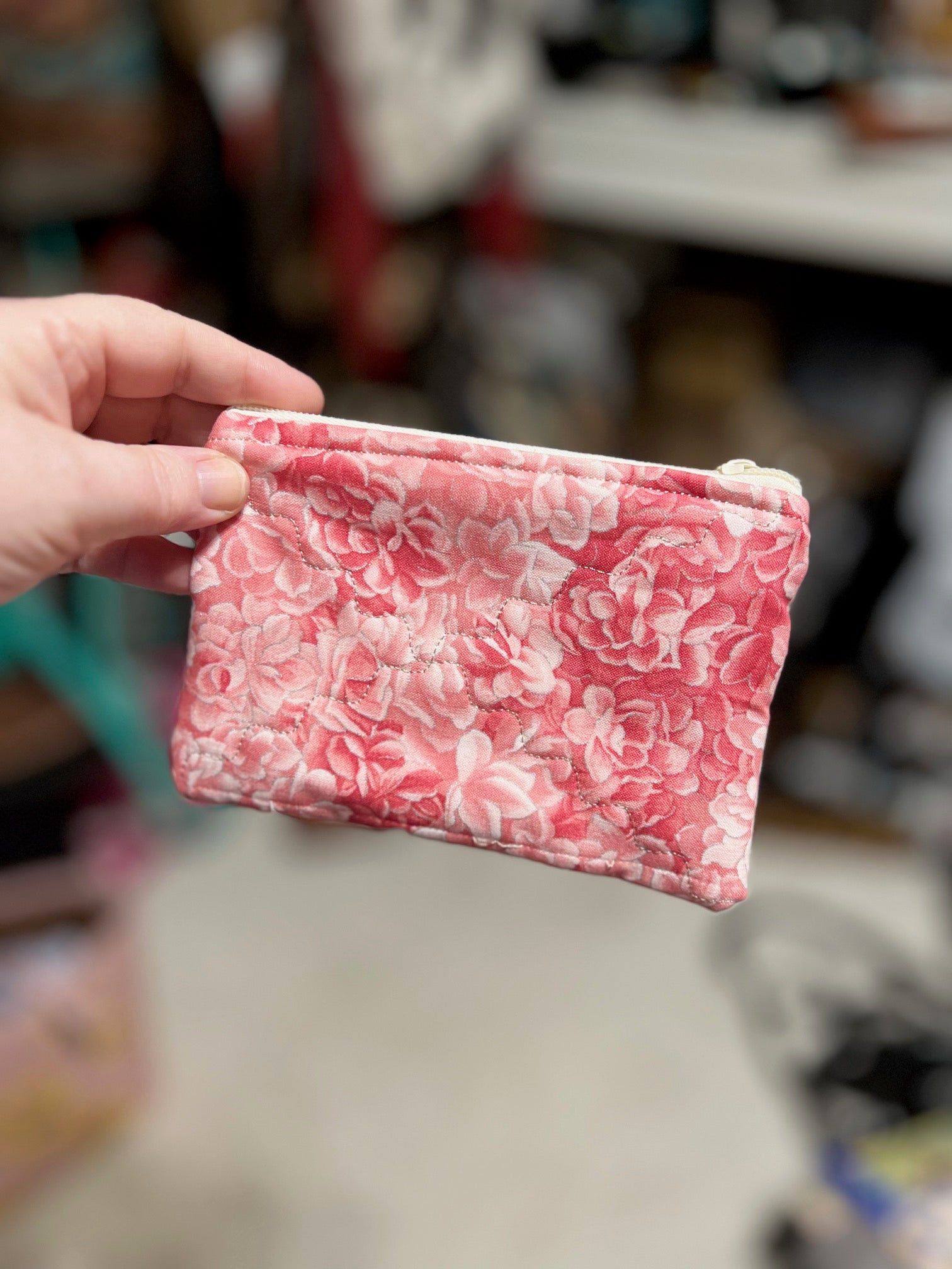 Pink Azalea Zipper Make Up Bag Cedar Hill Country Market