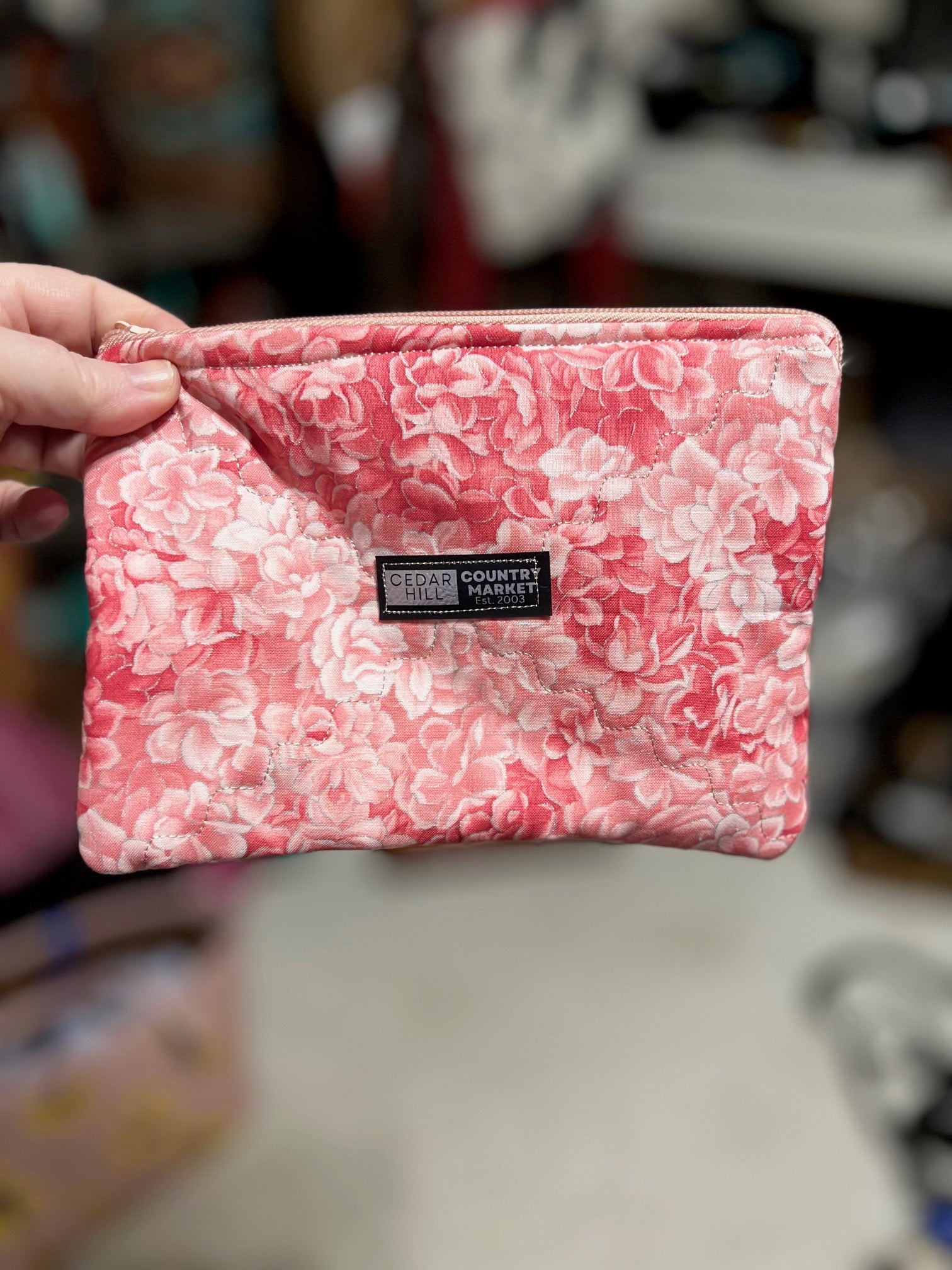Pink Azalea Zipper Make Up Bag Cedar Hill Country Market