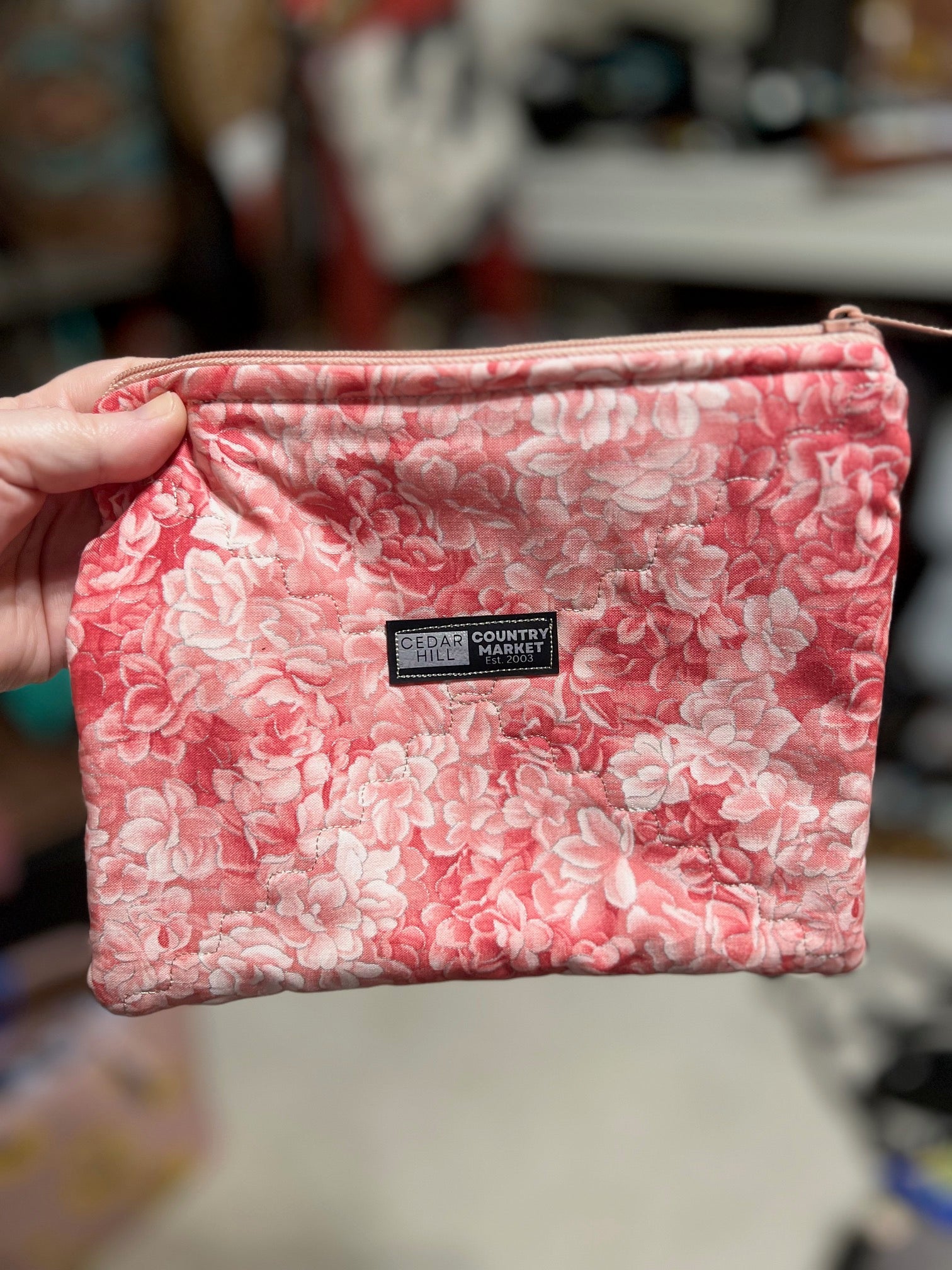 Pink Azalea Zipper Make Up Bag Cedar Hill Country Market