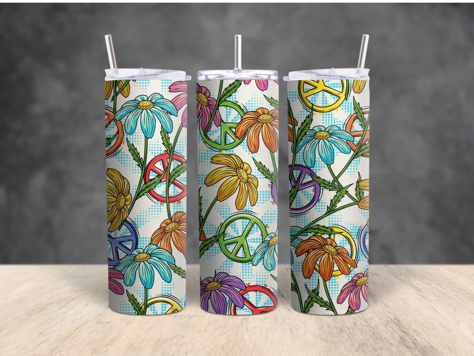 Peace Love and Daisey 20 oz Tumbler CedarHill Country Market