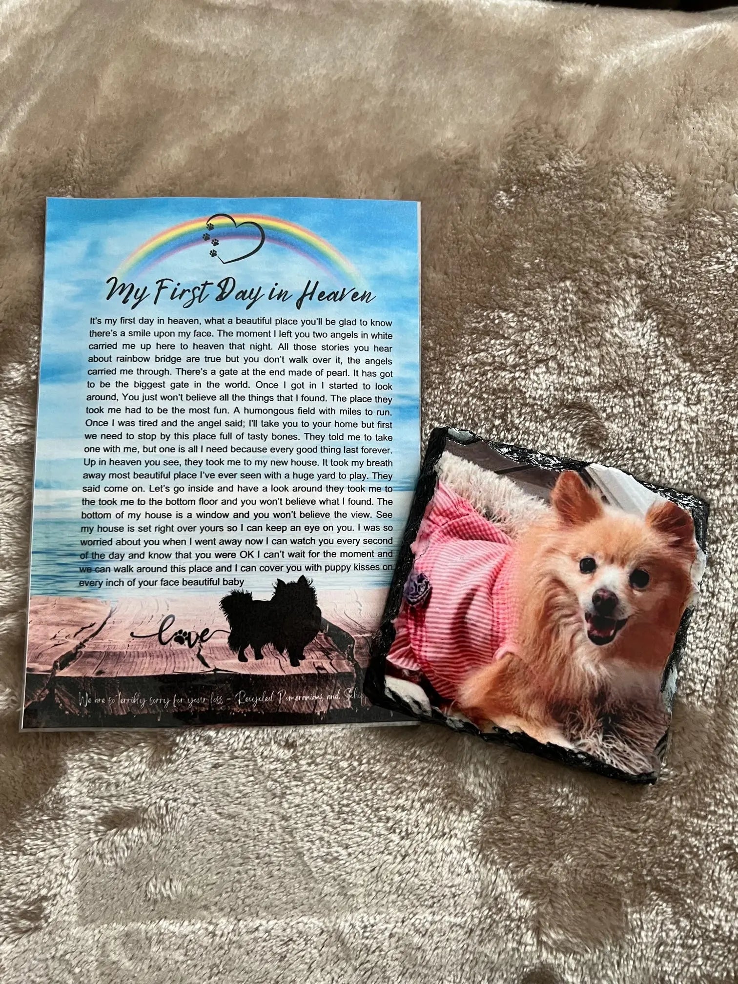 Photo Rock Slate Pet Lovers Pet Memorial Custom Personalized Gift with pets picture Cedar Hill Country Market