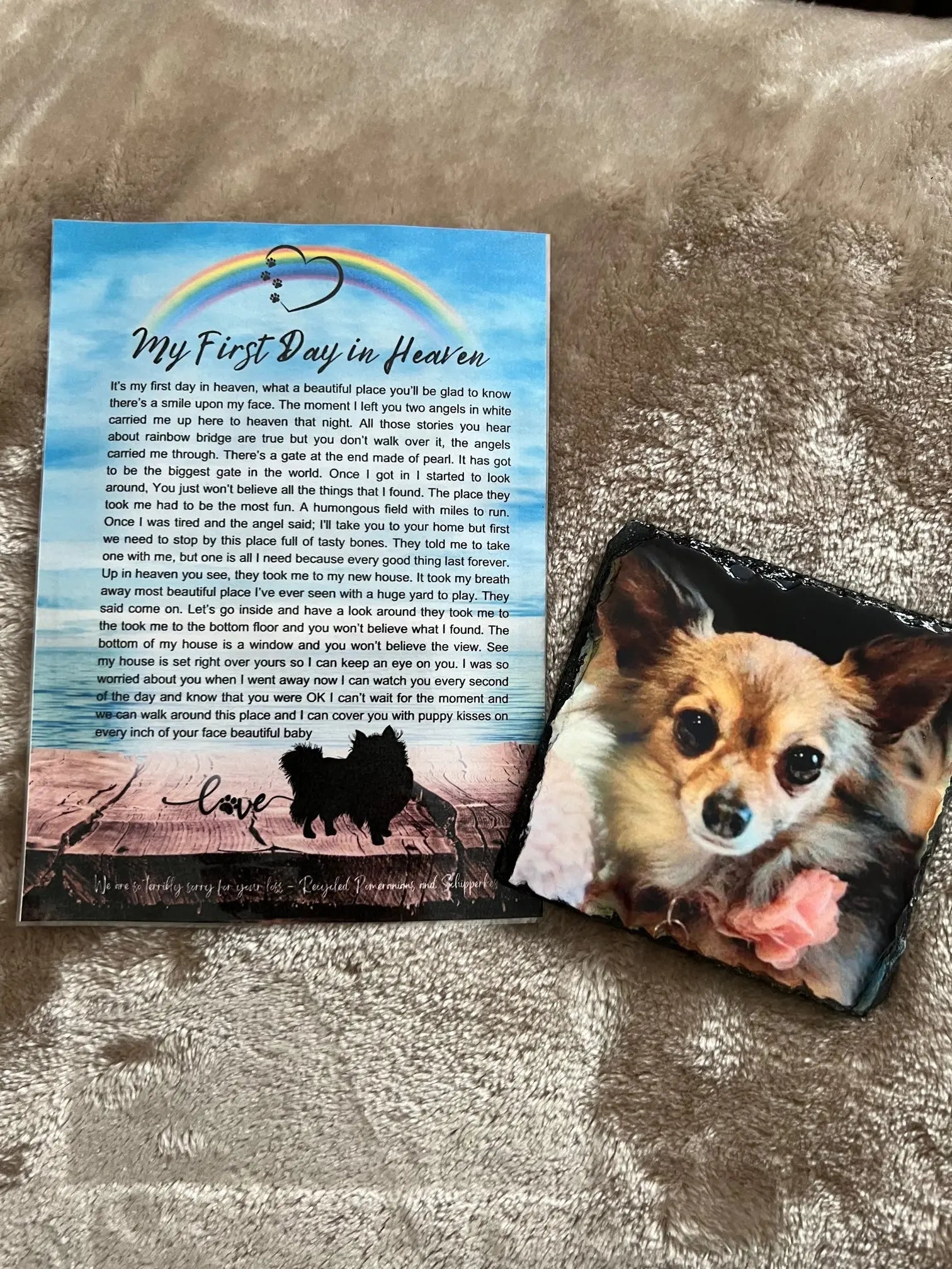 Photo Rock Slate Pet Lovers Pet Memorial Custom Personalized Gift with pets picture Cedar Hill Country Market