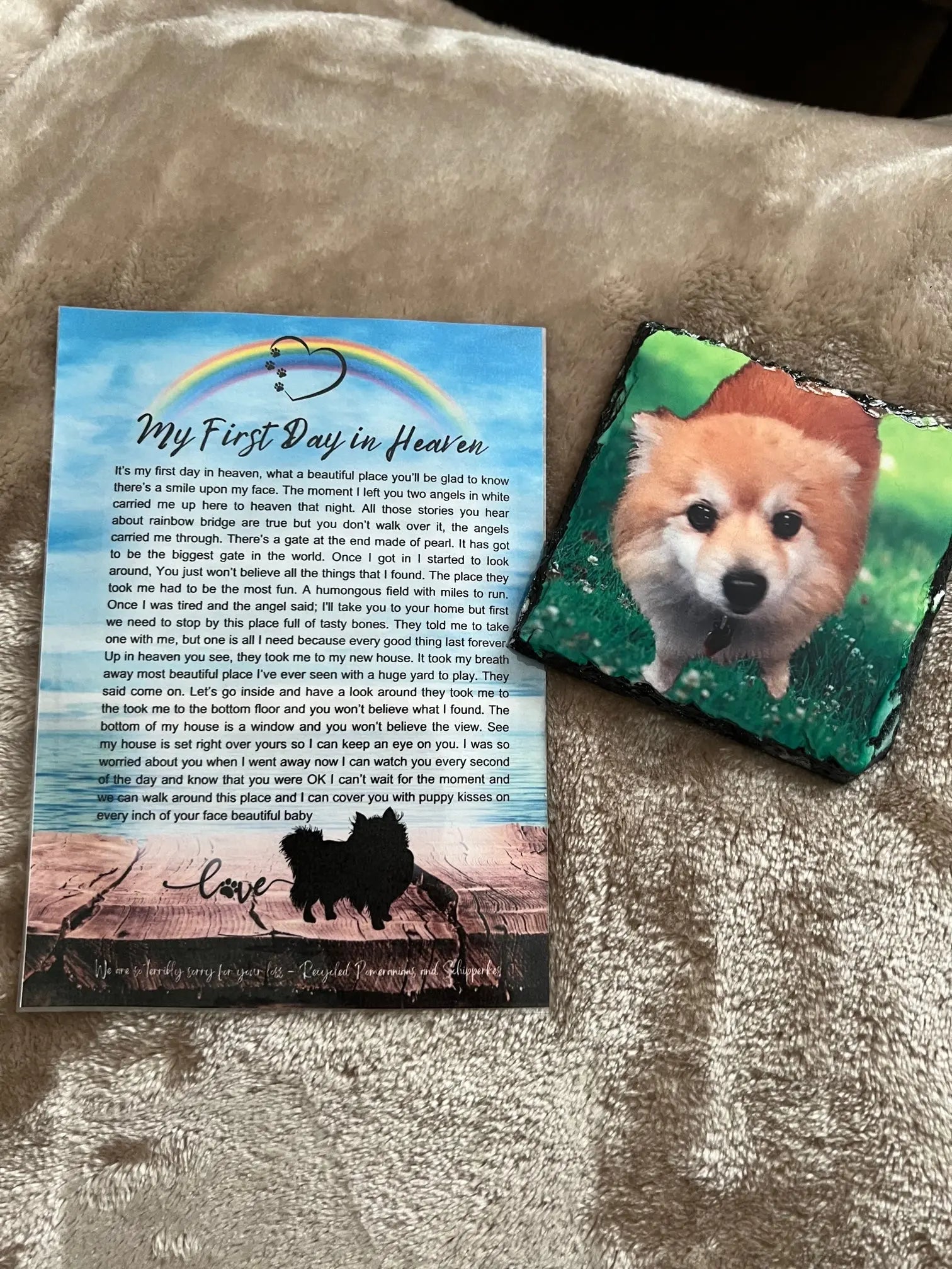 Photo Rock Slate Pet Lovers Pet Memorial Custom Personalized Gift with pets picture Cedar Hill Country Market