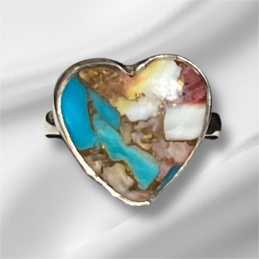 Spiny Oyster Heart Sterling Silver Ring Size 6.5 No 149 Cedar Hill Country Market