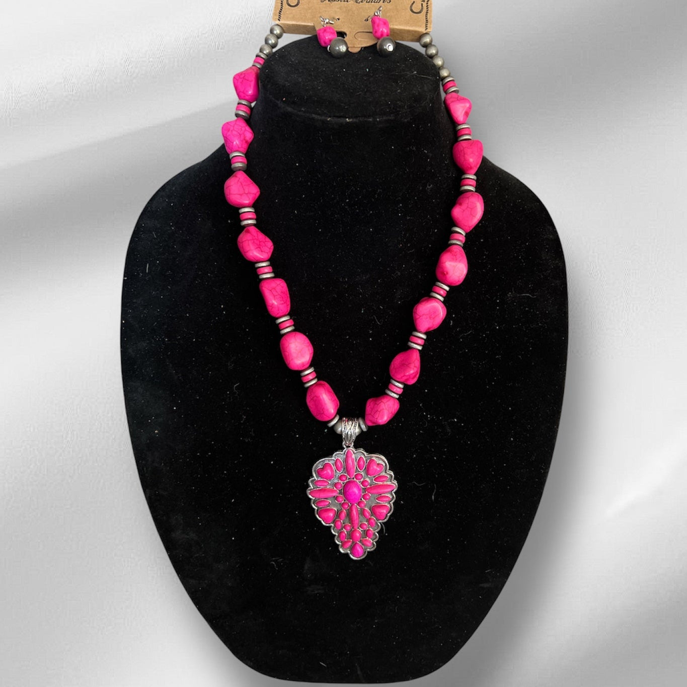 Rustic Couture's Tribal Pendant Necklace Set Multi - 0703 CedarHill Country Market